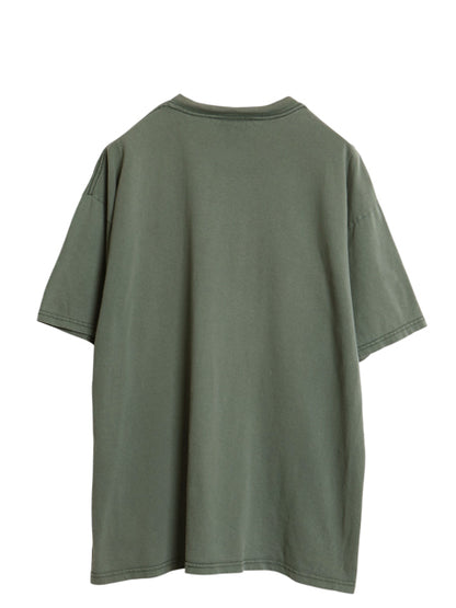 90s USA製 ナイキ スウッシュ パッチ付き 半袖 Tシャツ メンズ L / 旧タグ オールド ヘビーウェイト コットン ワンポイント カットソー 緑