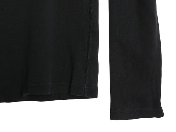 ラルフローレン 長袖 Tシャツ レディース L / ポロ スポーツ ロンT コットン ストレッチ リブ編み カットソー ロングスリーブ トップス 黒