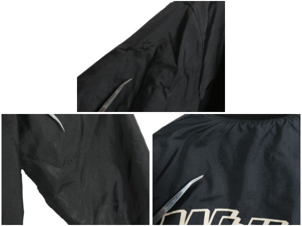 80s ★ HOLLOWAY ナイロン レーシング ジャケット メンズ XL / ヴィンテージ バック プリント 中綿 キルティング ジャンバー ブルゾン 黒