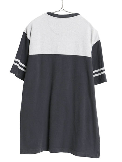 90s チャップス ラルフローレン 鹿の子 半袖 Tシャツ メンズ M 古着 オールド ポロ フットボール タイプ ヘビーウェイト コットン ツートン
