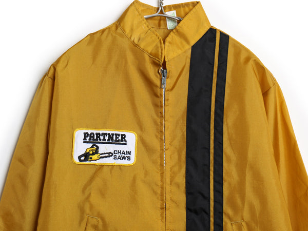 デッドストック 70s Louisville ナイロン レーシング ジャケット メンズ M ヴィンテージ ジャンパー ブルゾン ワンポイント 企業 ワッペン