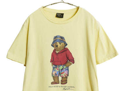 90s ポロベア ポロ ラルフローレン プリント 半袖 Tシャツ メンズ レディース Ｍ / オールド キャラクター コットン カットソー イラスト
