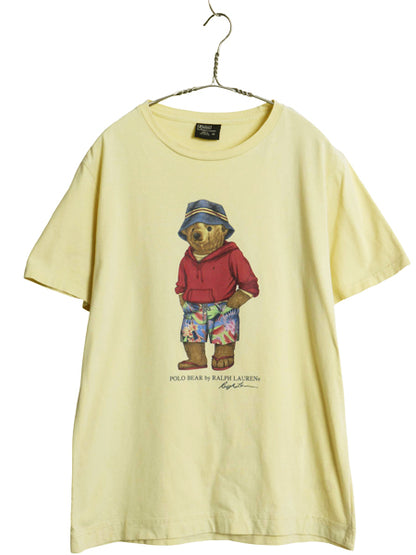 90s ポロベア ポロ ラルフローレン プリント 半袖 Tシャツ メンズ レディース Ｍ / オールド キャラクター コットン カットソー イラスト