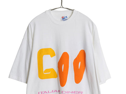 デッドストック 90s USA製 企業 両面 イラスト プリント Tシャツ メンズ XL / オールド アート シングルステッチ 大きいサイズ 当時物 白 