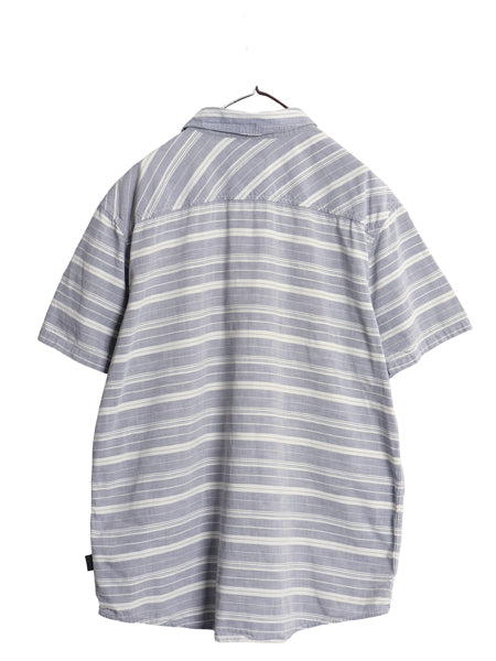 パタゴニア ブラフサイド シャツ メンズ XL 古着 16年製 半袖シャツ ボーダー オーガニック コットン ボタンダウン ゆったり 大きいサイズ