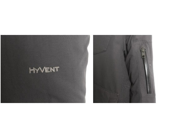 ノースフェイス ダウン ジャケット メンズ L / アウトドア 脱着 フード HYVENT フルジップ ナイロン ハイネック ブルゾン ジャンパー 濃灰