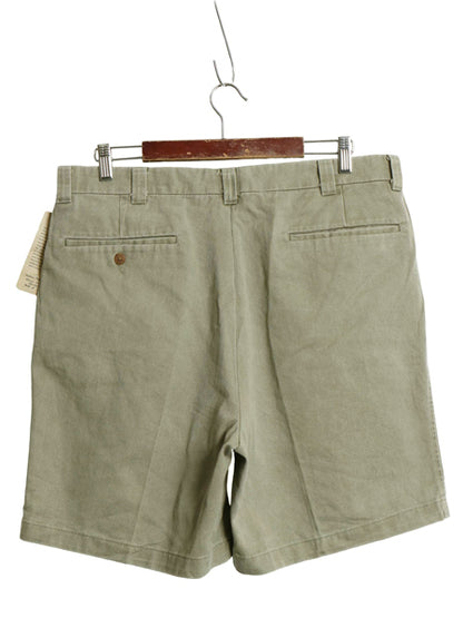 デッドストック 90s USA製 COTTON SUPPLY ショートパンツ メンズ 36 オールド ショーツ 短パン ハーフパンツ ツータック コットン ツイル 