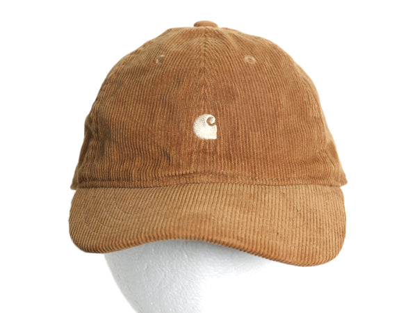カーハート WIP 細畝 コーデュロイ ベースボール キャップ メンズ レディース フリーサイズ 帽子 ワンポイント トラッカー ハット ブラウン