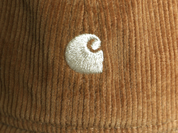 カーハート WIP 細畝 コーデュロイ ベースボール キャップ メンズ レディース フリーサイズ 帽子 ワンポイント トラッカー ハット ブラウン