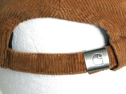 カーハート WIP 細畝 コーデュロイ ベースボール キャップ メンズ レディース フリーサイズ 帽子 ワンポイント トラッカー ハット ブラウン