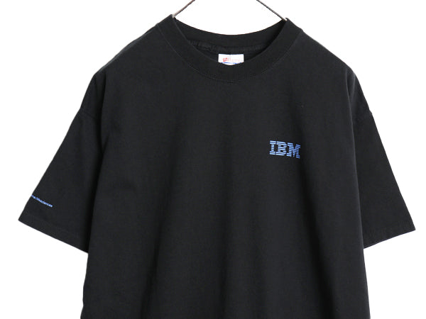 00s ★ IBM イラスト プリント Tシャツ メンズ L / オールド 企業物 当時物 グラフィック ロゴ コンピューター ヘビーウェイト アート 黒