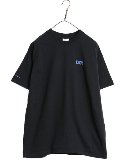 00s ★ IBM イラスト プリント Tシャツ メンズ L / オールド 企業物 当時物 グラフィック ロゴ コンピューター ヘビーウェイト アート 黒