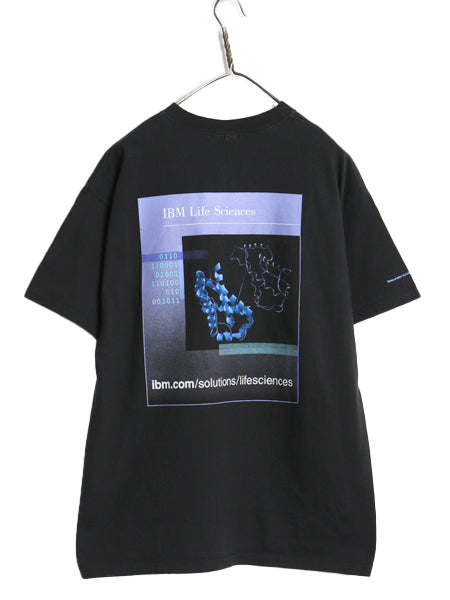 00s ★ IBM イラスト プリント Tシャツ メンズ L / オールド 企業物 当時物 グラフィック ロゴ コンピューター ヘビーウェイト アート 黒