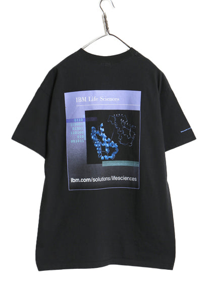 00s ★ IBM イラスト プリント Tシャツ メンズ L / オールド 企業物 当時物 グラフィック ロゴ コンピューター ヘビーウェイト アート 黒