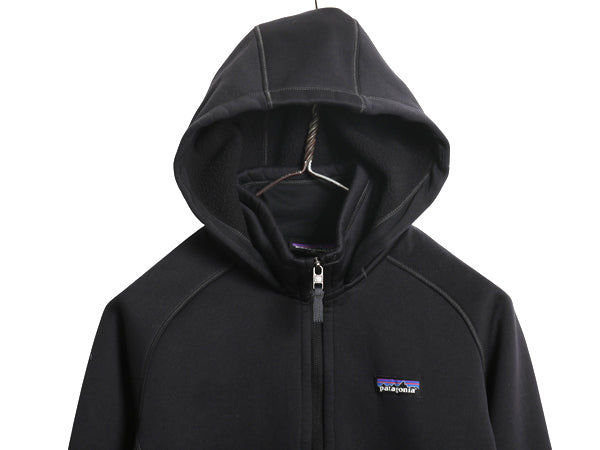 パタゴニア テック フリース フーディ レディース М / 古着 15年製 アウトドア フルジップ ジャージ パーカー ストレッチ ジャケット  黒