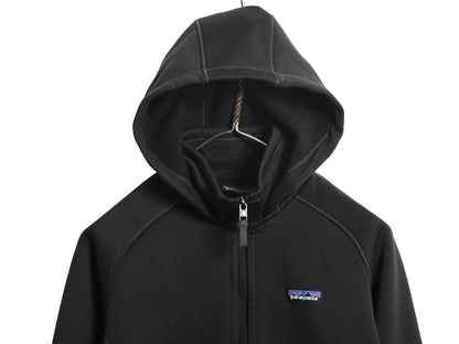 パタゴニア テック フリース フーディ レディース М / 古着 15年製 アウトドア フルジップ ジャージ パーカー ストレッチ ジャケット  黒