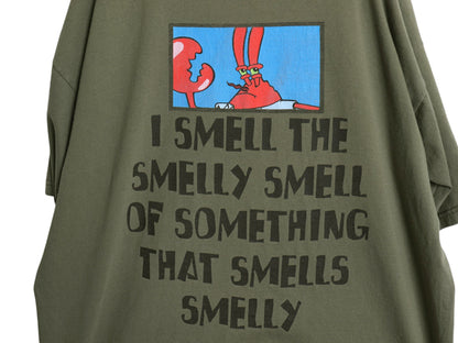 00s ★ スポンジボブ イラスト プリント Tシャツ メンズ XL / 古着 オールド 当時物 キャラクター アニメ グラフィック オリーブ ALLSPORT