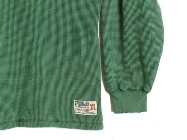 90's POLO SPORTING GOODS ダブルフェイス 長袖 Tシャツ メンズ XL / オールド ロンT サーマル ヘビーウェイト 大きいサイズ 無地 シンプル
