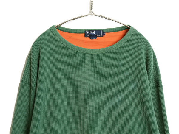 90's POLO SPORTING GOODS ダブルフェイス 長袖 Tシャツ メンズ XL / オールド ロンT サーマル ヘビーウェイト 大きいサイズ 無地 シンプル
