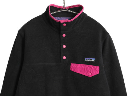 パタゴニア ライトウェイト シンチラ スナップT レディース S / 14年製 フリース プルオーバー ジャケット ブルゾン アウトドア ブラック