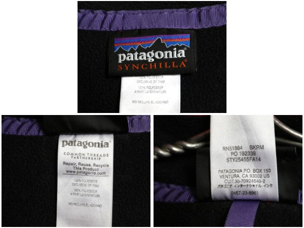 パタゴニア ライトウェイト シンチラ スナップT レディース S / 14年製 フリース プルオーバー ジャケット ブルゾン アウトドア ブラック
