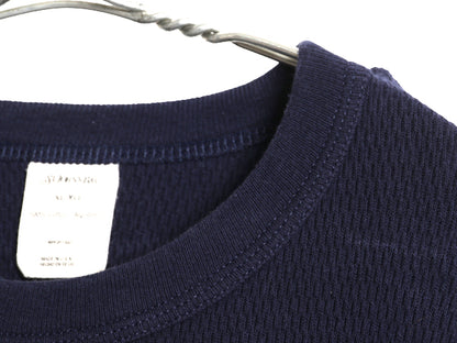 90s USA製 セントジョンズベイ 長袖 サーマル Tシャツ メンズ XL 古着 オールド ロンT ワッフル 無地 カットソー インナー 大きいサイズ 紺