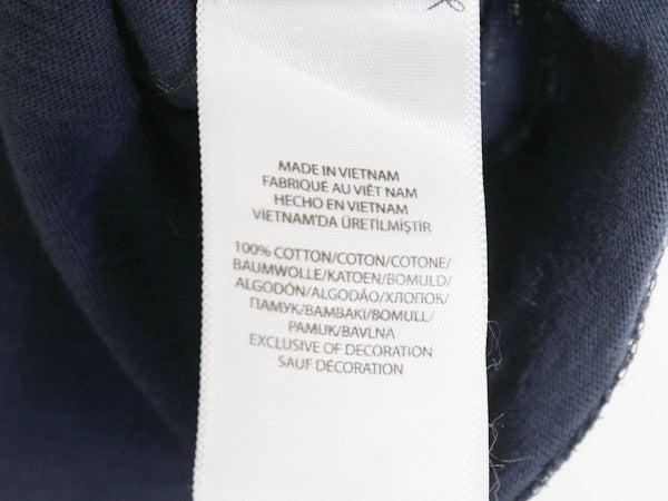 ポロ ラルフローレン 半袖 Tシャツ レディース XL ヴィンテージ 加工 星条旗 ロゴ コットン カットソー シングルステッチ 大きいサイズ 紺