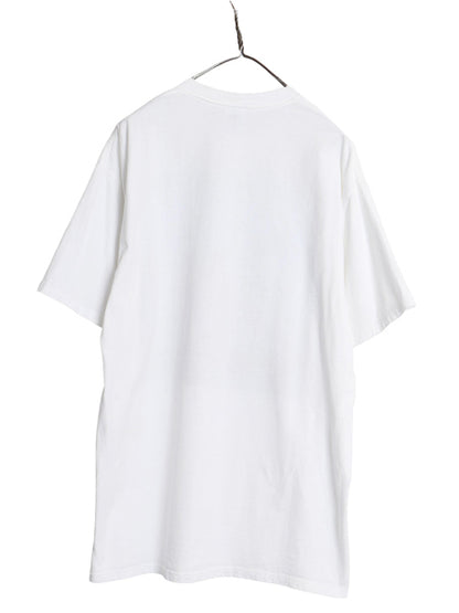 90s USA製 ジャズ アート イラスト プリント Tシャツ メンズ XL / オールド 音物 グラフィック ヘビーウェイト コットン 大きいサイズ 白