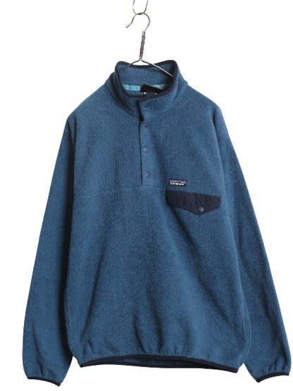 パタゴニア ライトウェイト シンチラ スナップT メンズ M 古着 15年製 アウトドア フリース プルオーバー ジャケット ブルゾン ハイネック