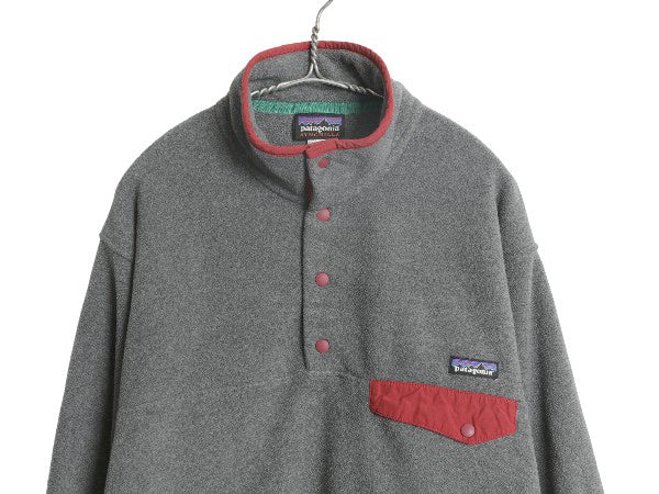パタゴニア ライトウェイト シンチラ スナップT メンズ M 古着 14年製 アウトドア フリース プルオーバー ジャケット ブルゾン ハイネック