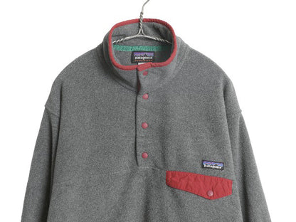パタゴニア ライトウェイト シンチラ スナップT メンズ M 古着 14年製 アウトドア フリース プルオーバー ジャケット ブルゾン ハイネック