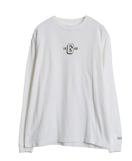 00s オールド ギャップ ロゴ プリント 長袖 Tシャツ メンズ XS 古着 旧タグ ロンT ロングTシャツ 白Tシャツ ロングスリーブ ヘビーウェイト