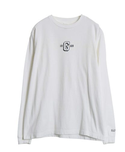 00s オールド ギャップ ロゴ プリント 長袖 Tシャツ メンズ XS 古着 旧タグ ロンT ロングTシャツ 白Tシャツ ロングスリーブ ヘビーウェイト