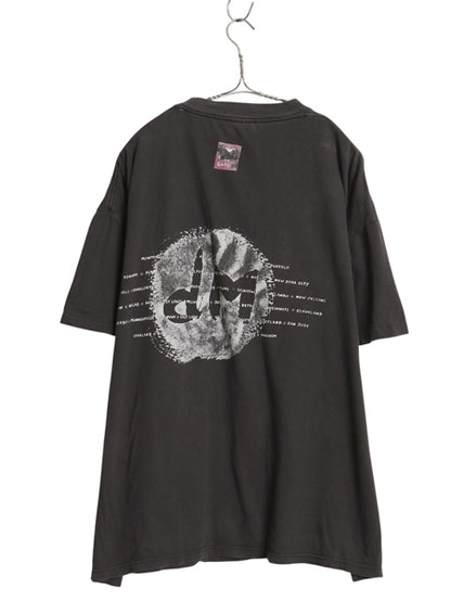 90s USA製 ★ デペッシュモード ツアー プリント Tシャツ メンズ XL 程/ オールド 当時物 オフィシャル バンド ロック シングルステッチ 黒