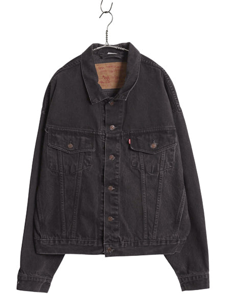90s ★ リーバイス 70598 ブラック デニム ジャケット メンズ L 古着 オールド 4ポケット 70506 タイプ トラッカー ジージャン デカパッチ