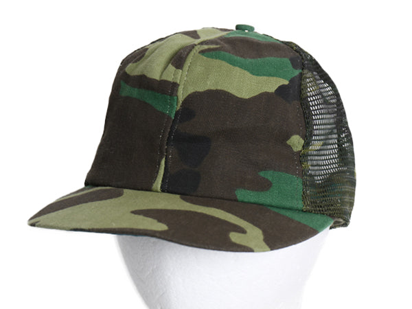 デッドストック USA製 迷彩 メッシュ ベースボール キャップ メンズ L XL フリーサイズ / 帽子 ハンティング カモ ミリタリー トラッカー 