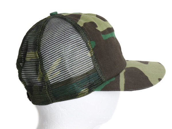 デッドストック USA製 迷彩 メッシュ ベースボール キャップ メンズ L XL フリーサイズ / 帽子 ハンティング カモ ミリタリー トラッカー 