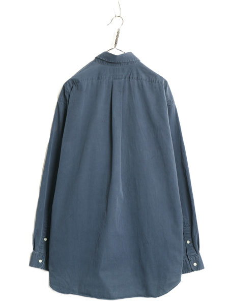 90s ラルフローレン 長袖 ボタンダウン シャツ メンズ XL オールド ポロ コットン チノ 長袖シャツ ワンポイント ワイシャツ 大きいサイズ