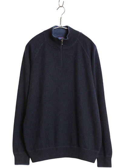 00s ★ パタゴニア カシミヤ 1/4ジップ プルオーバー メンズ S 00年製 オールド ニット セーター ハイネック ハーフジップ ボールチェーン