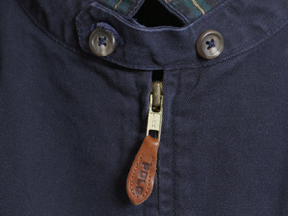 90s USA製 ポロ ラルフローレン スイングトップ ジャケット メンズ XL / 古着 オールド コットン ブルゾン ワンポイント 大きいサイズ 紺