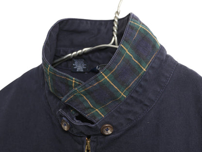 90s USA製 ポロ ラルフローレン スイングトップ ジャケット メンズ XL / 古着 オールド コットン ブルゾン ワンポイント 大きいサイズ 紺