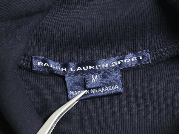 ラルフローレン タートルネック 長袖Tシャツ レディース M / オールド ポロ スポーツ ワンポイント ポニー 無地 ロンT スムース ストレッチ