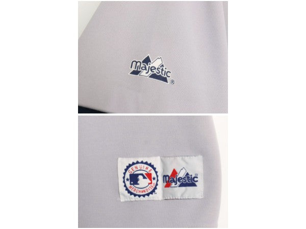 ヤンキース ベースボール シャツ メンズ XXXL 程/ MLB オフィシャル マジェスティック 大リーグ ユニフォーム 重ね着 前開き 大きいサイズ