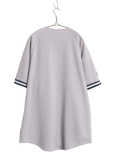 ヤンキース ベースボール シャツ メンズ XXXL 程/ MLB オフィシャル マジェスティック 大リーグ ユニフォーム 重ね着 前開き 大きいサイズ