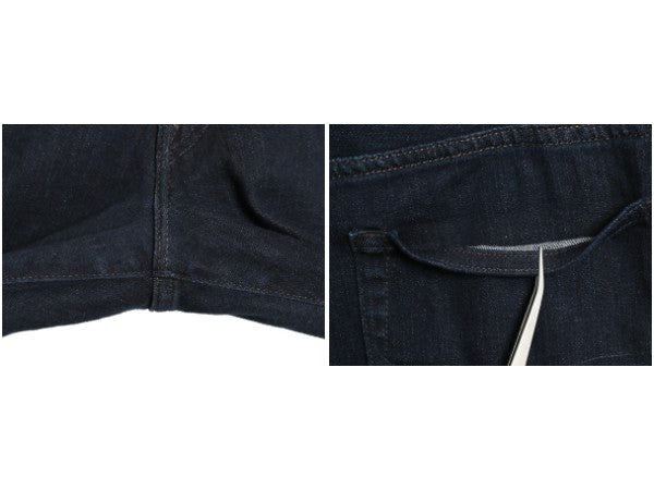 ポロ ラルフローレン インディゴ デニム パンツ メンズ 34 30 ヴィンテージ 加工 ジーンズ ジーパン ストレート 革パッチ ストレッチ 濃紺