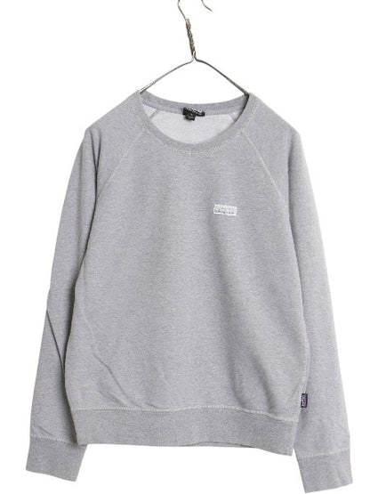 パタゴニア クルーネック スウェット レディース Ｍ / 古着 18年製 アウトドア トレーナー 長袖 Tシャツ ロンT カットソー 薄手 裏起毛なし