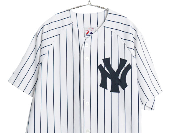 USA製 ヤンキース 松井秀喜 ベースボール シャツ メンズ M / MLB オフィシャル マジェスティック 大リーグ ユニフォーム 半袖シャツ 重ね着