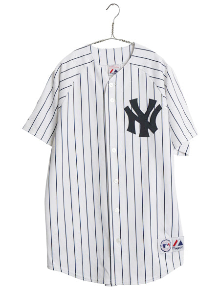USA製 ヤンキース 松井秀喜 ベースボール シャツ メンズ M / MLB オフィシャル マジェスティック 大リーグ ユニフォーム 半袖シャツ 重ね着