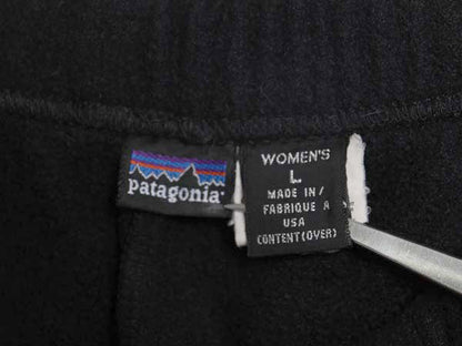 90s USA製 パタゴニア エルキャプリーン フリース パンツ レディース L 古着 99年製 オールド アウトドア ポケット付き イージーパンツ 黒
