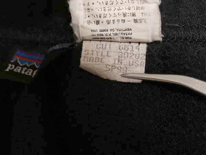 90s USA製 パタゴニア エルキャプリーン フリース パンツ レディース L 古着 99年製 オールド アウトドア ポケット付き イージーパンツ 黒